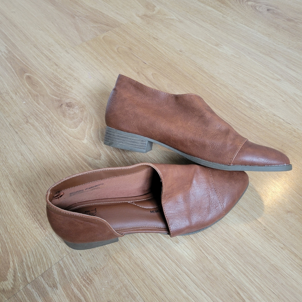 Universal Thread Wenda Cut Out Booties Cognac Brown Women's Size 9.5